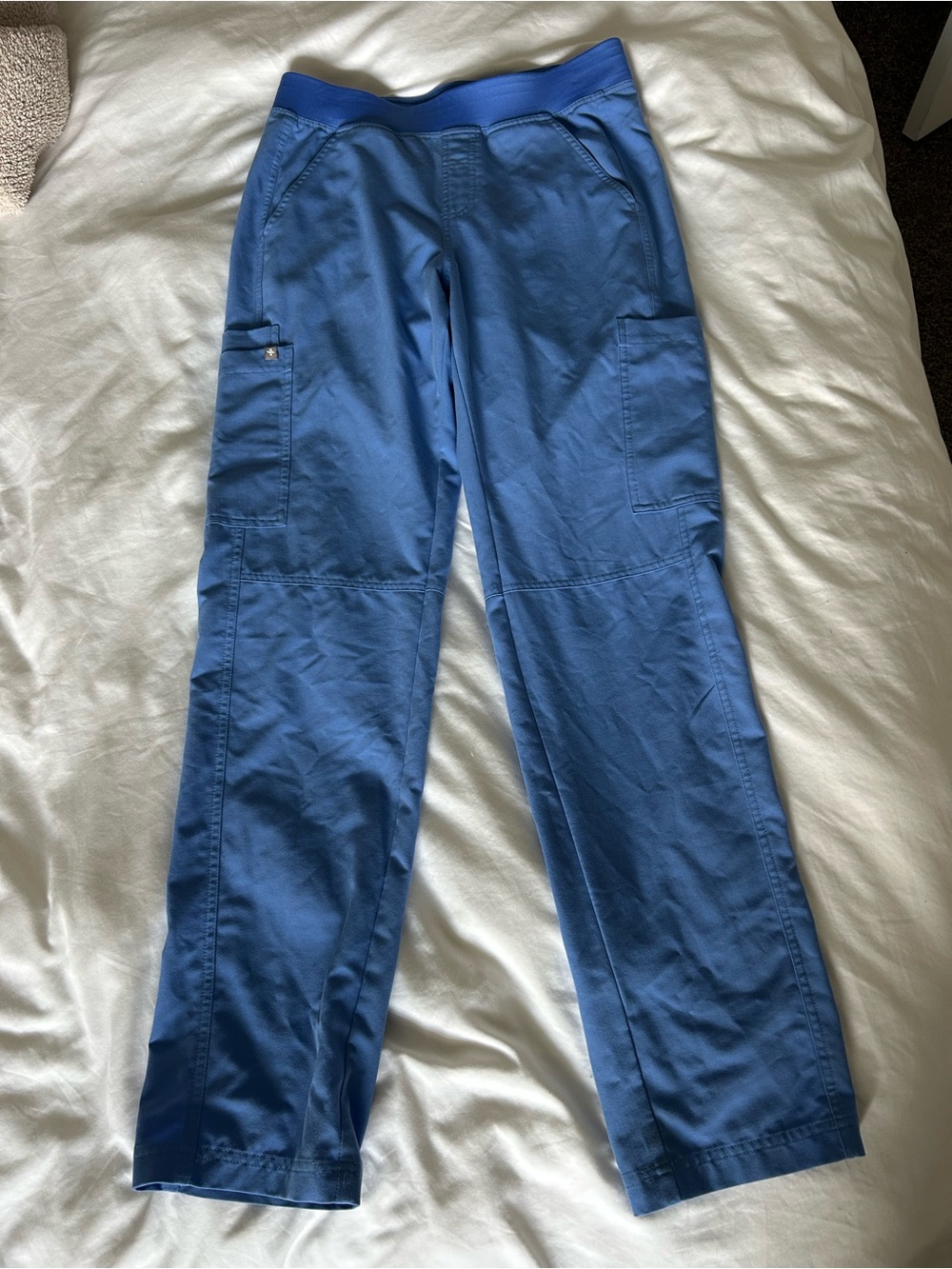 Figs Blue Straight-Leg Scrub Pants